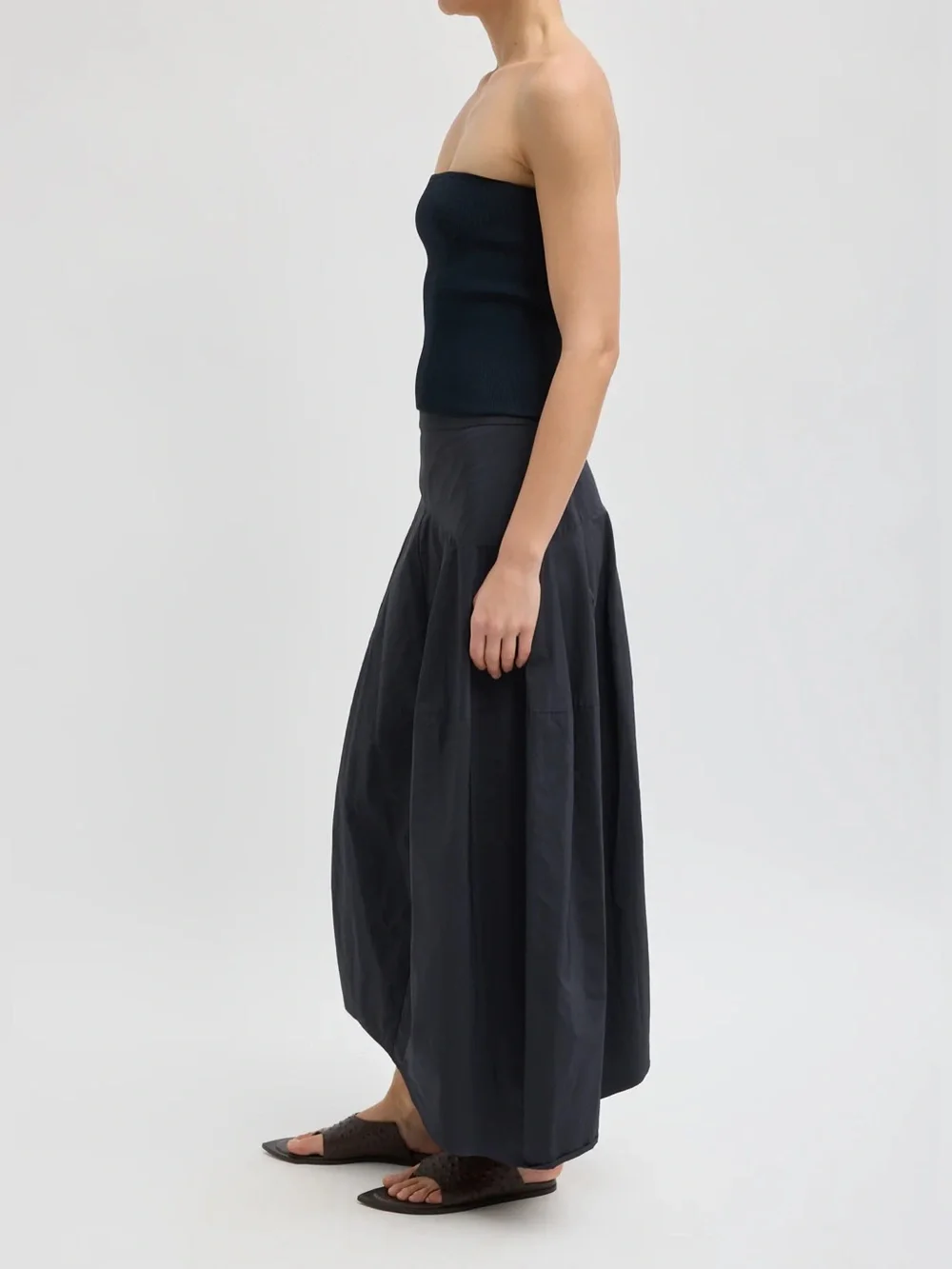 Tibi Nylon Asymmetrical Balloon Skirt - Picture 2 of 5